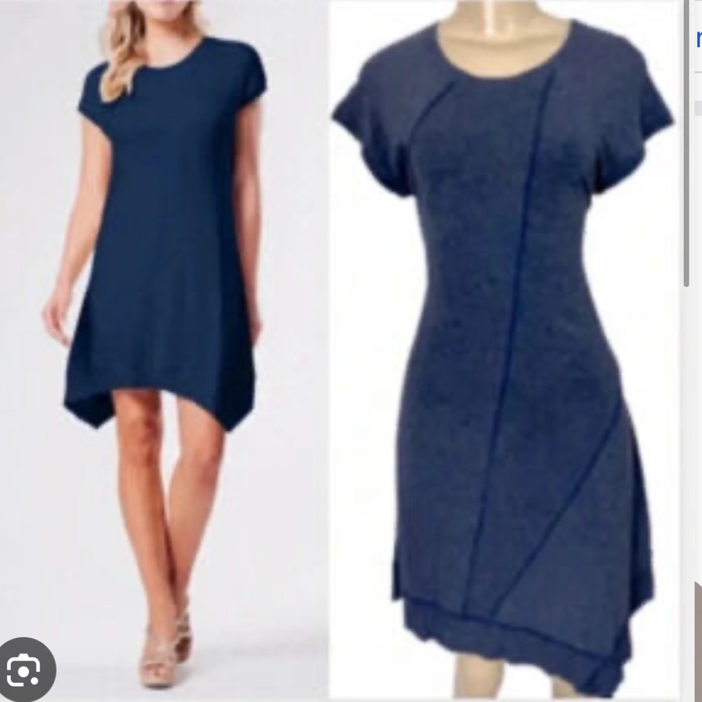 Navy SOUTHCOTT Short Sleeve Dress
